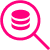 magnifying glass and target red icon