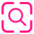 broken sqaure magnifying glass zoom icon