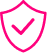 protect shield with tick checkmark icon